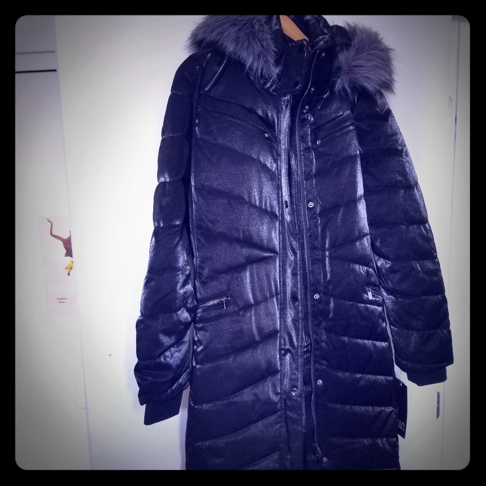 Badgley Mischka Maxi Puffer Coat
